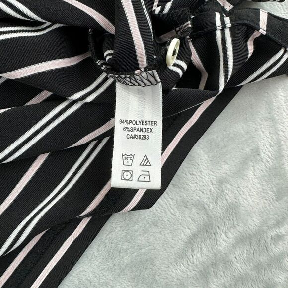 Fairway&Greene Tech Golf Polo Mens L Black Pink Striped Shirt Beacon Hill F&G - Picture 8 of 10